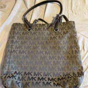 Michael Kors Monogrammed Gray Tote
